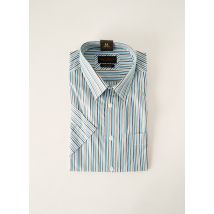 BRIGGS & MANSFIELD - Chemise manches courtes bleu en coton - Homme - Taille M - Modz