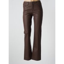 VOTRE NOM - Pantalon droit marron en coton - Femme - Taille 38 - Modz