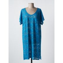 LIDEA - Robe mi-longue bleu en polyester - Femme - Taille 38 - Modz