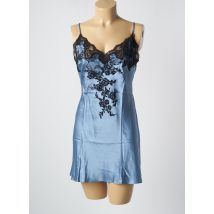 MARJOLAINE - Nuisette/combinette bleu en soie - Femme - Taille 40 - Modz