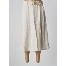 MARIA BELLENTANI - Jupe mi-longue beige en lin - Femme - Taille 38 - Modz