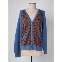 MARIA BELLENTANI - Gilet manches longues bleu en laine - Femme - Taille 38 - Modz