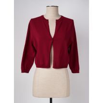 MARIA BELLENTANI - Gilet manches longues rouge en viscose - Femme - Taille 38 - Modz