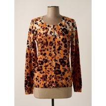 Z.O.E (ZONE OF EMBROIDERED) - Gilet manches longues orange en viscose - Femme - Taille 36 - Modz