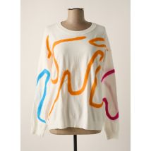 Z.O.E (ZONE OF EMBROIDERED) - Pull blanc en viscose - Femme - Taille 40 - Modz
