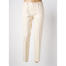 ANNA SERAVALLI - Pantalon slim beige en viscose - Femme - Taille 42 - Modz