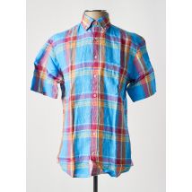 FYNCH-HATTON - Chemise manches courtes bleu en lin - Homme - Taille M - Modz