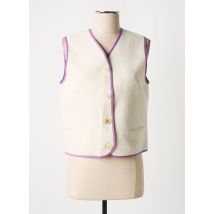 LA PETITE FRANCAISE - Gilet sans manche beige en coton - Femme - Taille 34 - Modz