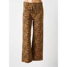 WILD - Jeans coupe droite marron en coton - Femme - Taille 38 - Modz