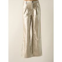 QUEEN HEARTS - Pantalon large argent en polyurethane - Femme - Taille 40 - Modz