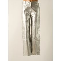 SEASON - Pantalon droit argent en polyurethane - Femme - Taille 38 - Modz