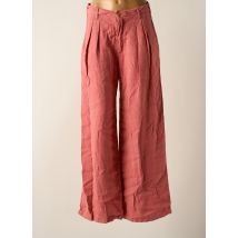 MAISON HOTEL - Pantalon flare rose en lin - Femme - Taille 40 - Modz