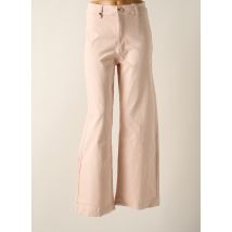F.A.M. - Jean coupe flare rose en coton - Femme - Taille 38 - Modz
