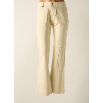 F.A.M. - Jeans bootcut beige en coton - Femme - Taille W32 - Modz