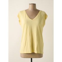 PIECES - T-shirt jaune en polyester - Femme - Taille 34 - Modz