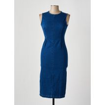 LTB - Robe mi-longue bleu en coton - Femme - Taille 34 - Modz