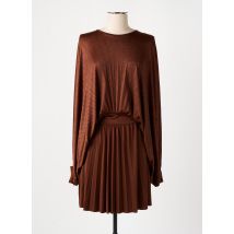 RELISH - Robe mi-longue marron en polyester - Femme - Taille 34 - Modz