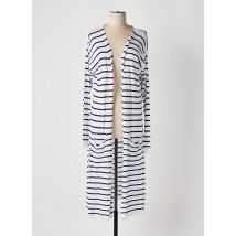 LTB - Gilet manches longues blanc en viscose - Femme - Taille 38 - Modz