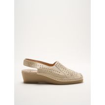LUXAT - Sandales/Nu pieds beige en cuir - Femme - Taille 37 - Modz