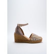 REBELLES - Espadrilles marron en cuir - Femme - Taille 36 - Modz
