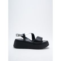 CAFE NOIR - Sandales/Nu pieds argent en cuir - Femme - Taille 39 - Modz