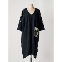 CHICOSOLEIL - Robe mi-longue noir en coton - Femme - Taille 38 - Modz