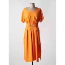 MÊME ROAD - Robe mi-longue orange en polyester - Femme - Taille 40 - Modz