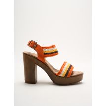 LODI LOVE - Sandales/Nu pieds orange en cuir - Femme - Taille 36 - Modz