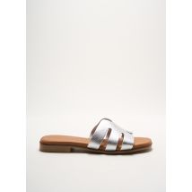 EVA FRUTOS - Mules/Sabots argent en cuir - Femme - Taille 38 - Modz