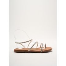 CARLA TORTOSA - Tongs argent en cuir - Femme - Taille 37 - Modz