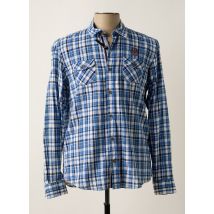 DELAHAYE - Chemise manches longues bleu en coton - Homme - Taille L - Modz