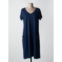 L'ATELIER D'ANNA - Robe mi-longue bleu en coton - Femme - Taille 38 - Modz