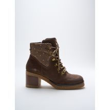 MLV - Bottines/Boots marron en cuir - Femme - Taille 40 - Modz