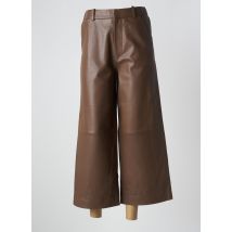 VALENTINE GAUTHIER - Pantalon 7/8 marron en cuir - Femme - Taille 36 - Modz