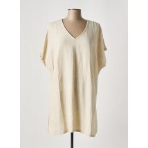 CISO - Robe mi-longue beige en lin - Femme - Taille 44 - Modz
