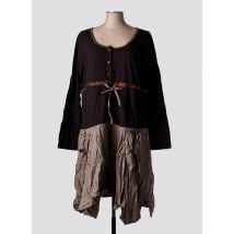RHUM RAISIN - Robe mi-longue marron en coton - Femme - Taille 44 - Modz