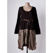 RHUM RAISIN - Robe mi-longue marron en coton - Femme - Taille 42 - Modz