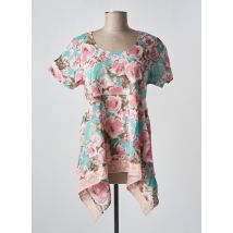 RHUM RAISIN - Tunique manches courtes rose en coton - Femme - Taille 42 - Modz