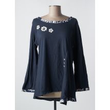 RHUM RAISIN - Tunique manches longues bleu en coton - Femme - Taille 38 - Modz