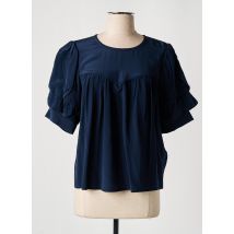IDANO - Blouse bleu en soie - Femme - Taille 40 - Modz