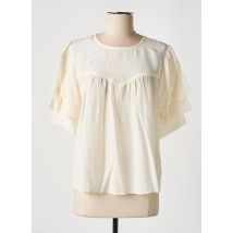 IDANO - Blouse beige en soie - Femme - Taille 38 - Modz