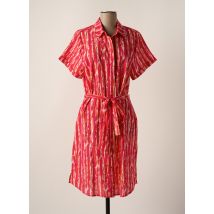 ÉTYMOLOGIE - Robe mi-longue rose en coton - Femme - Taille 38 - Modz