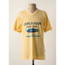 HAJO - T-shirt jaune en coton - Homme - Taille XL - Modz