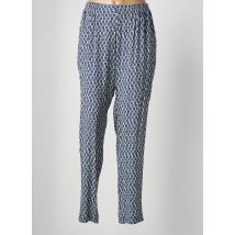 GRIFFON - Pantalon droit bleu en viscose - Femme - Taille 44 - Modz
