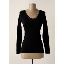 GHIRO - Top noir en laine - Femme - Taille 36 - Modz