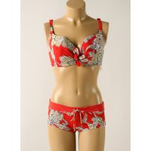 EMPREINTE - Maillot de bain 2 pièces rouge en polyamide - Femme - Taille TU - Modz