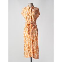OBJECT - Robe mi-longue orange en viscose - Femme - Taille 38 - Modz