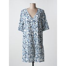 ICHI - Robe mi-longue bleu en coton - Femme - Taille 36 - Modz