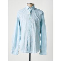 FIL NOIR - Chemise manches longues vert en coton - Homme - Taille M - Modz