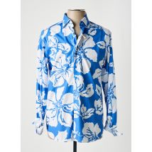 FIL NOIR - Chemise manches longues bleu en coton - Homme - Taille M - Modz